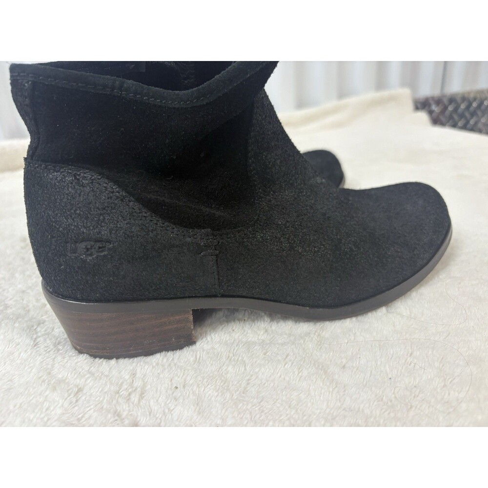 UGG Australia Kingsburg Bootie Women's 4 Kids Western Block Heel Black Casual